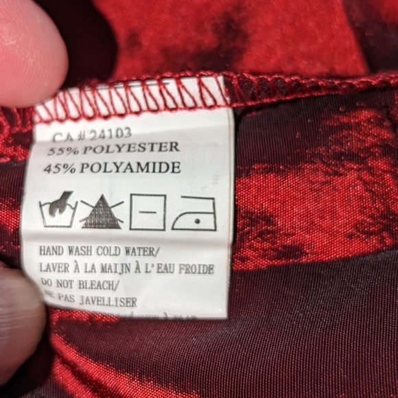 (2 for $40) Taffeta Blouse / Jacket in Burgundy-Red Size XXL - 3/4 Length Sleeve - Picture 5 of 5